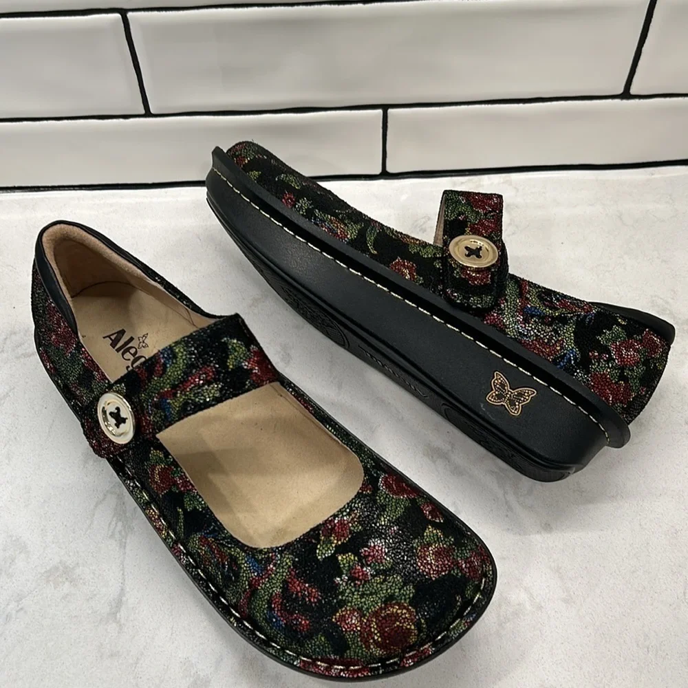 Alegria by PG Lite Paloma Flora Nova Leather Mary Jane Shoes EU‎ 41 / US 11-11.5
